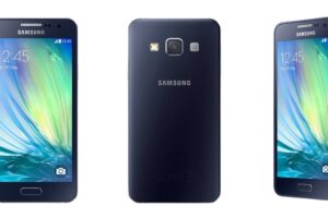 Samsung Galaxy A3 Black Color Model Renders