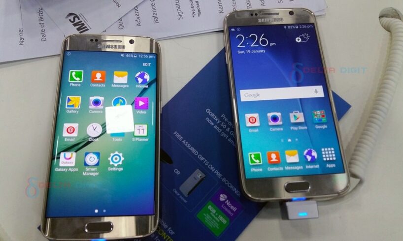 Samsung Galaxy S6 and Galaxy S6 Edge in Showroom