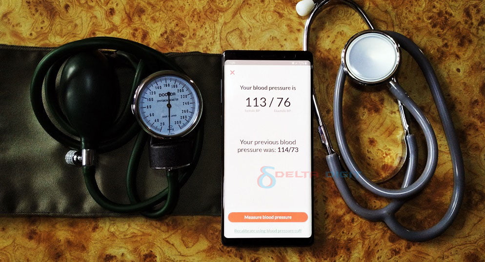 Samsung Galaxy Note 9 Blood Pressure measurement